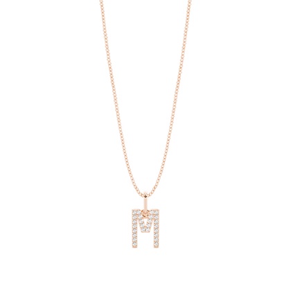 Rose Gold Initial Diamond Pendants