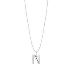 Diamant Anhänger Kette Buchstabe N