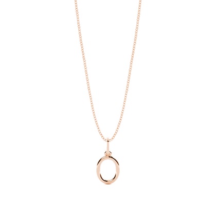 Diamant Anhänger Kette Buchstabe O