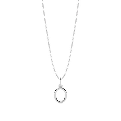 Diamant Anhänger Kette Buchstabe O