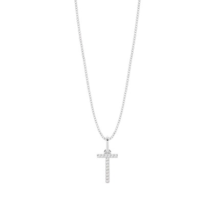 T Diamond Initial Pendant Necklace
