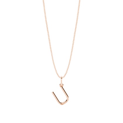 Diamant Anhänger Kette Buchstabe U
