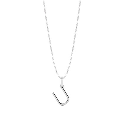 Diamant Anhänger Kette Buchstabe U