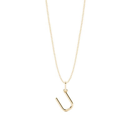 Diamant Anhänger Kette Buchstabe U