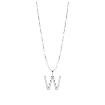 Diamant Anhänger Kette Buchstabe W