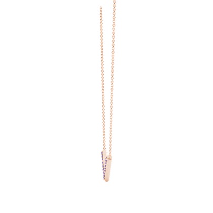 Jemný retízkový náhrdelník ve tvaru V'Amethyst