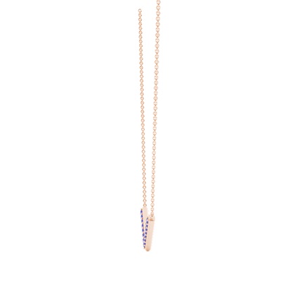 Jemný retízkový náhrdelník ve tvaru V' Tanzanite