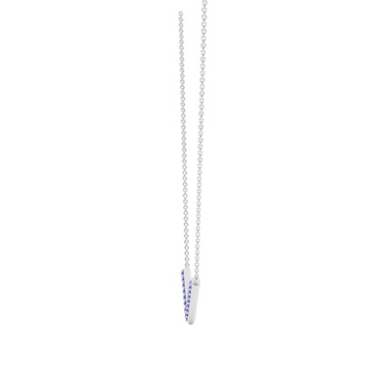 Jemný retízkový náhrdelník ve tvaru V' Tanzanite