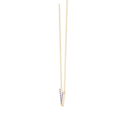 Jemný retízkový náhrdelník ve tvaru V' Tanzanite