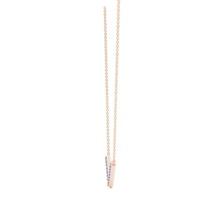 V' Form Blauer Saphir Zarte Kette Halskette“