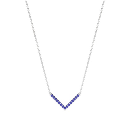 Jemný retízkový náhrdelník ve tvaru V' Tanzanite