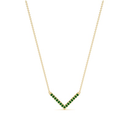Yellow Gold Gemstone Diamond Pendants