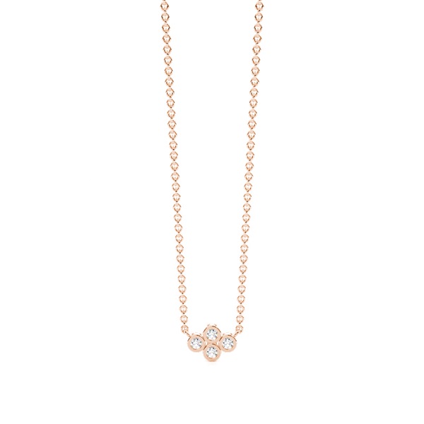 Round Bezel Setting Delicate Chain Necklace