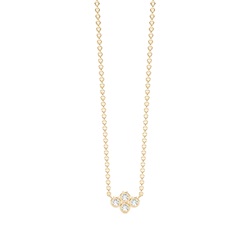 Round Bezel Setting Delicate Chain Necklace