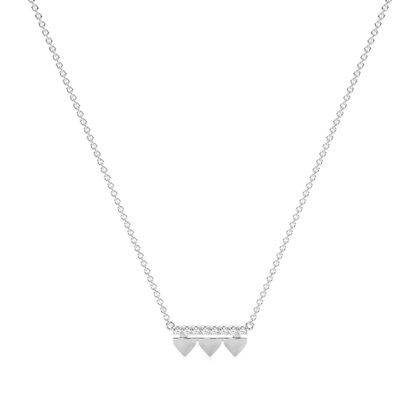Diamond bar delicate chain necklace