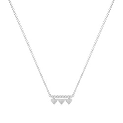 Diamond bar delicate chain necklace