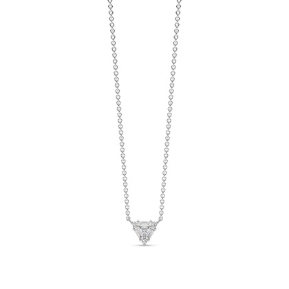 Baguette and Round Cluster Diamond Chain Necklace