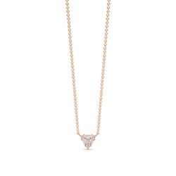 Baguette and Round Cluster Diamond Chain Necklace