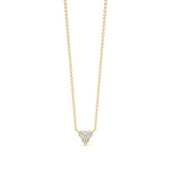 Baguette and Round Cluster Diamond Chain Necklace