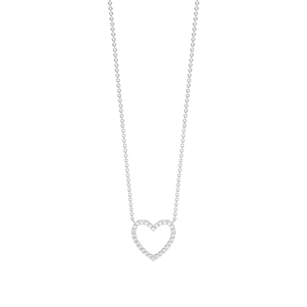 Delicate Heart Shape Diamond Chain Necklace