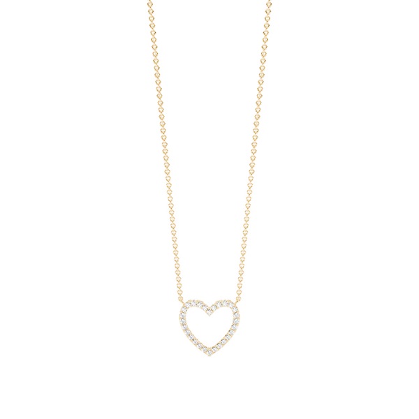 Delicate Heart Shape Diamond Chain Necklace