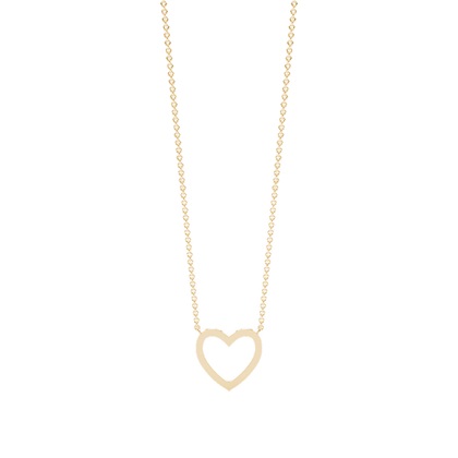 Round Yellow Gold Heart Pendants