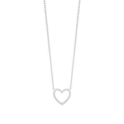 Delicate Heart Shape Diamond Chain Necklace