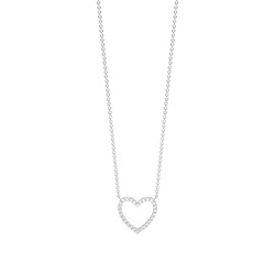 Zarte Herzform Diamant Halskette