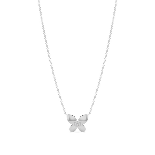 Butterfly Diamond Delicate Chain Necklace