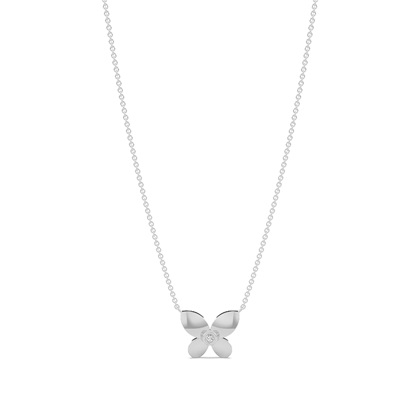 Butterfly Diamond Delicate Chain Necklace
