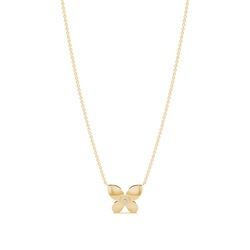 Zarte Schmetterling Diamant Halskette