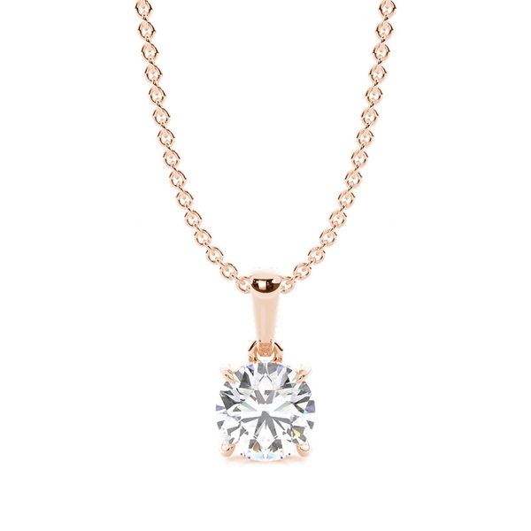Hidden Halo Diamond Solitaire Pendant