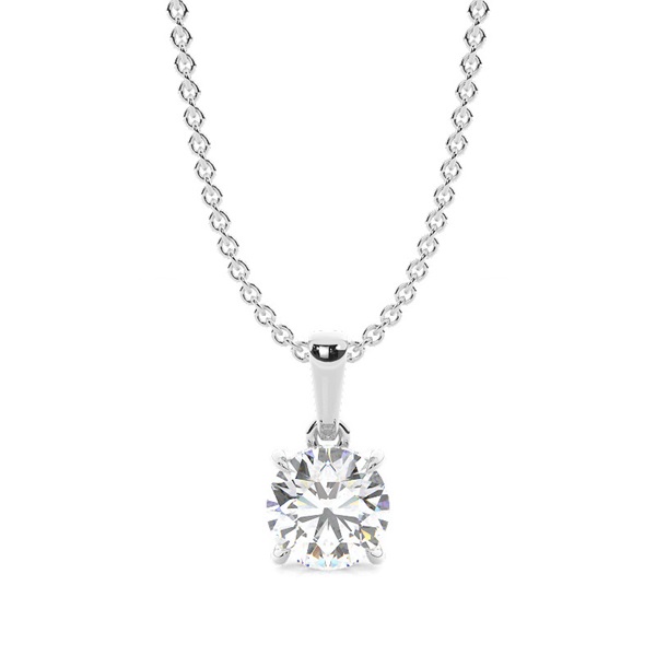 Hidden Halo Diamond Solitaire Pendant