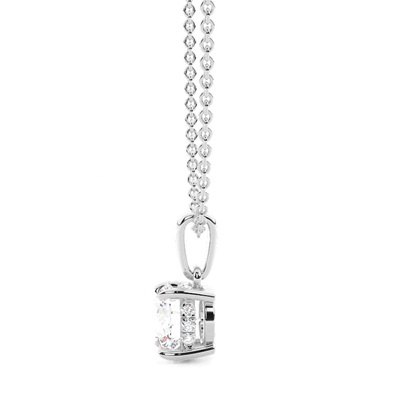 Hidden Halo Diamond Solitaire Pendant