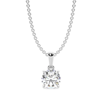 Hidden Halo Diamond Solitaire Pendant