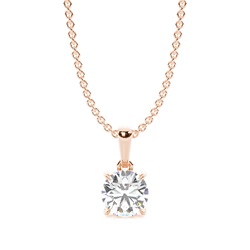 Hidden Halo Diamond Solitaire Pendant
