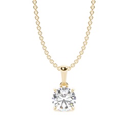 Hidden Halo Diamond Solitaire Pendant