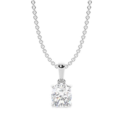 Hidden Halo Diamond Solitaire Pendant