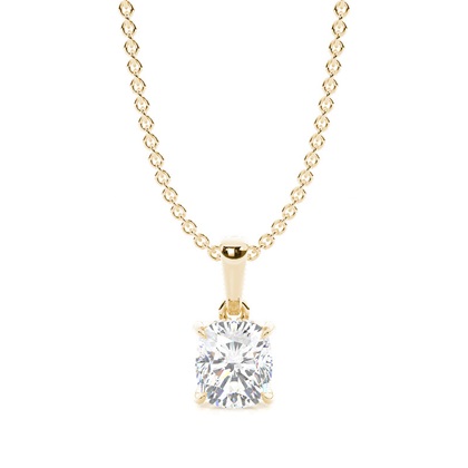 Hidden Halo Diamond Solitaire Pendant
