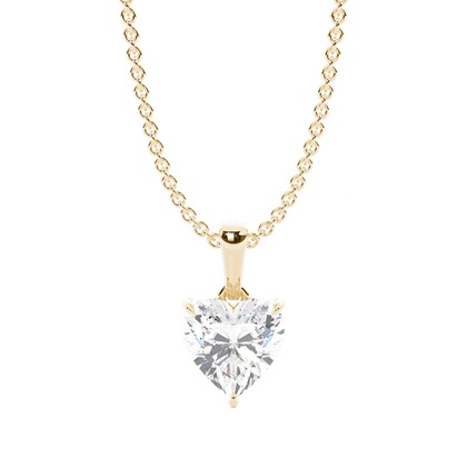 Heart Yellow Gold Diamond Necklaces and Diamond Pendants