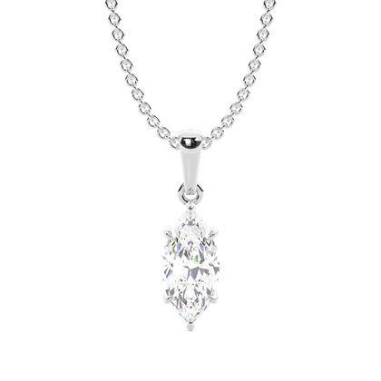 Hidden Halo Diamond Solitaire Pendant