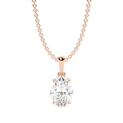 Hidden Halo Diamond Solitaire Pendant