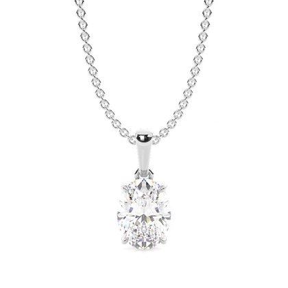 Hidden Halo Diamond Solitaire Pendant