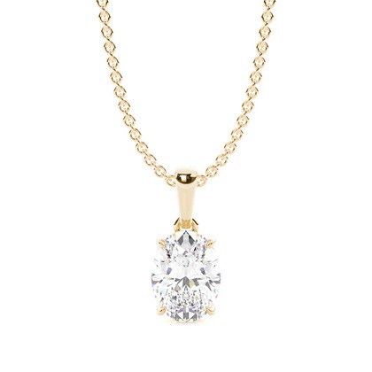 Hidden Halo Diamond Solitaire Pendant