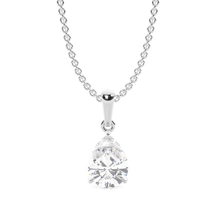 Hidden Halo Diamond Solitaire Pendant