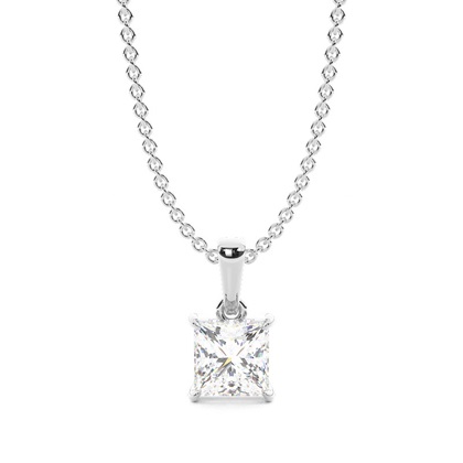 Hidden Halo Diamond Solitaire Pendant