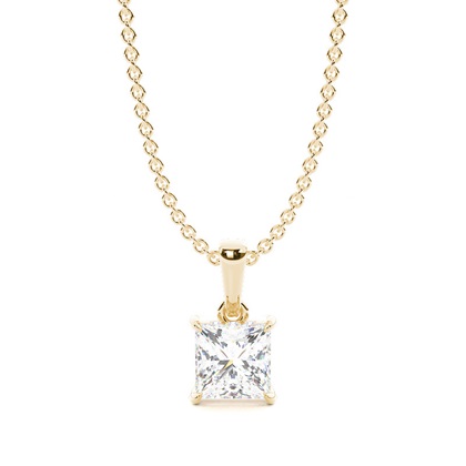 Hidden Halo Diamond Solitaire Pendant