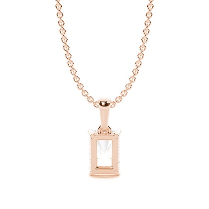 Halo-Diamant-Solitär-Anhänger