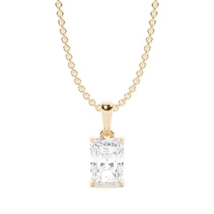 Radiant Yellow Gold Diamond Necklaces and Diamond Pendants