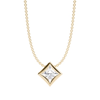 Princess Cut Diamond Pendants